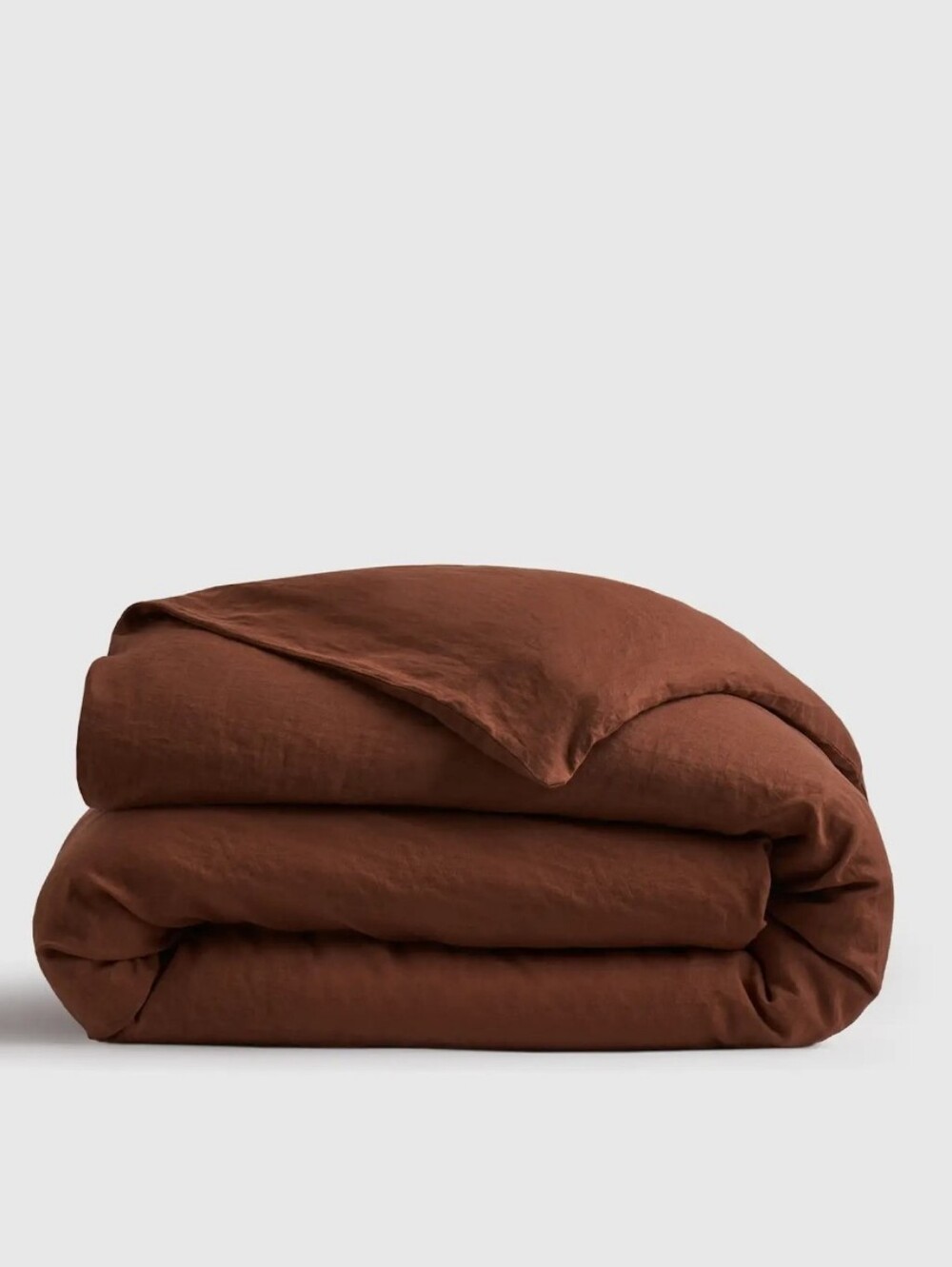 Quince European Linen Duvet Cover + Fitted Sheet Set -  Bordeaux